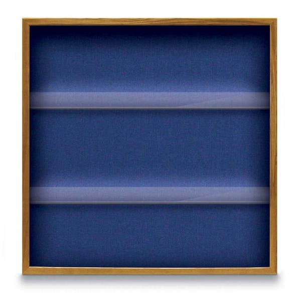 United Visual Products Outdoor Enclosed Combo Board, 48"x36", Satin Frame/Black Porc & Forbo UVCB4836OD-BLKPORC-FORBO - main